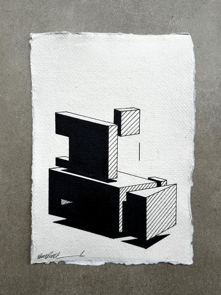 Ink sculptural drawing 01