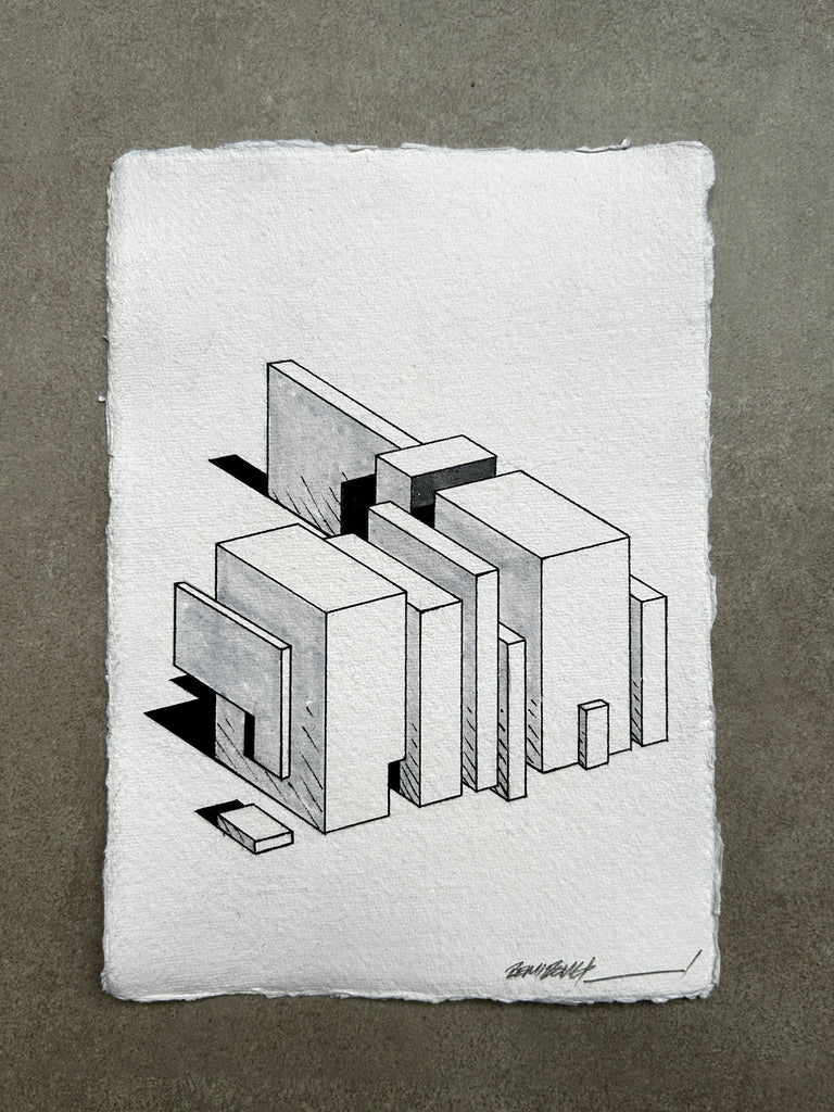 Ink sculptural drawing 04