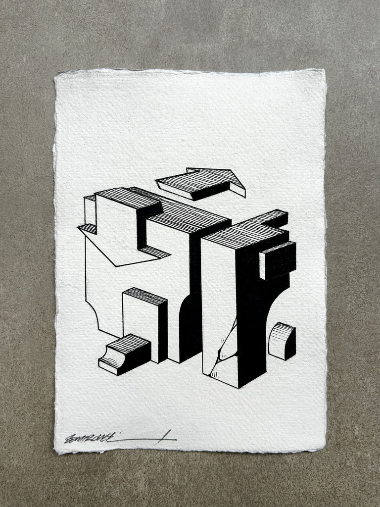 Ink sculptural drawing 08